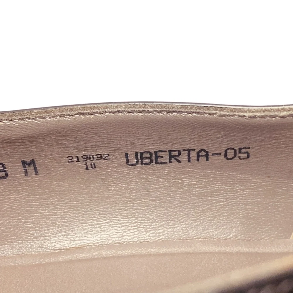 BALLY Vintage Women’s Patent Leather Uberta-05 Heels Square Toe In Black Size 8 - Picture 6 of 12